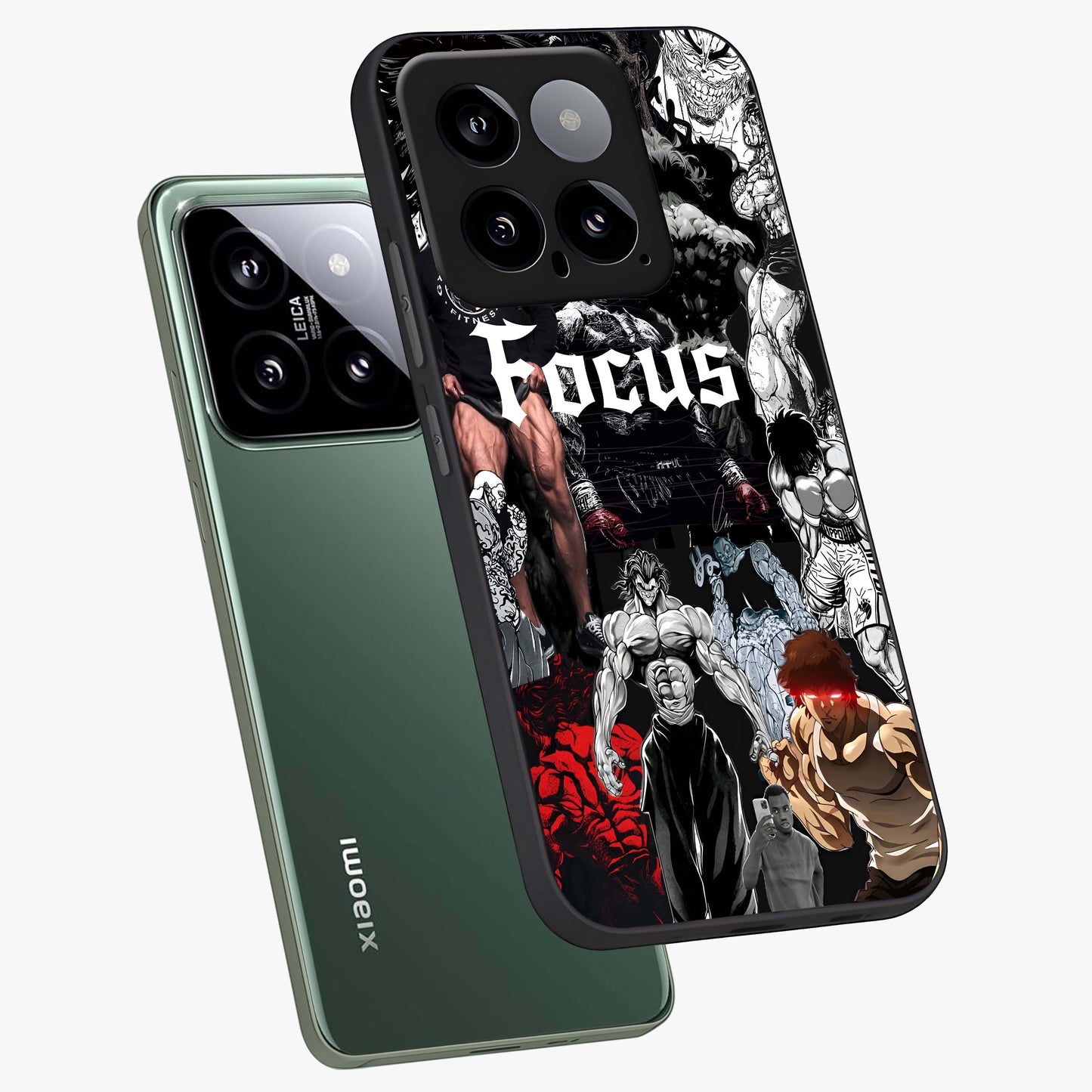 Relentless Power Focus Glass Case displayed in angled mockup highlighting bold statement design with modern aesthetic style.