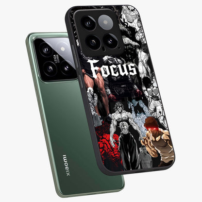 Relentless Power Focus Glass Case displayed in angled mockup highlighting bold statement design with modern aesthetic style.