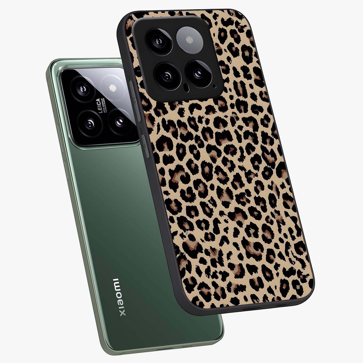 Savage Chic Pattern Glass Case displayed in angled mockup highlighting bold fashion inspired design with chic aesthetic.