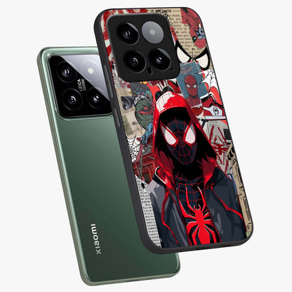Spider Collage Street Glass Case displayed in angled mockup highlighting dynamic street style collage design with comic aesthetic.