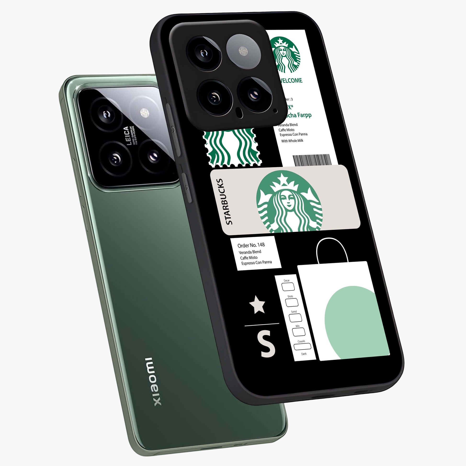 Starbucks Mocha Glass Case displayed in angled mockup highlighting stylish mocha themed design with cozy café aesthetic.