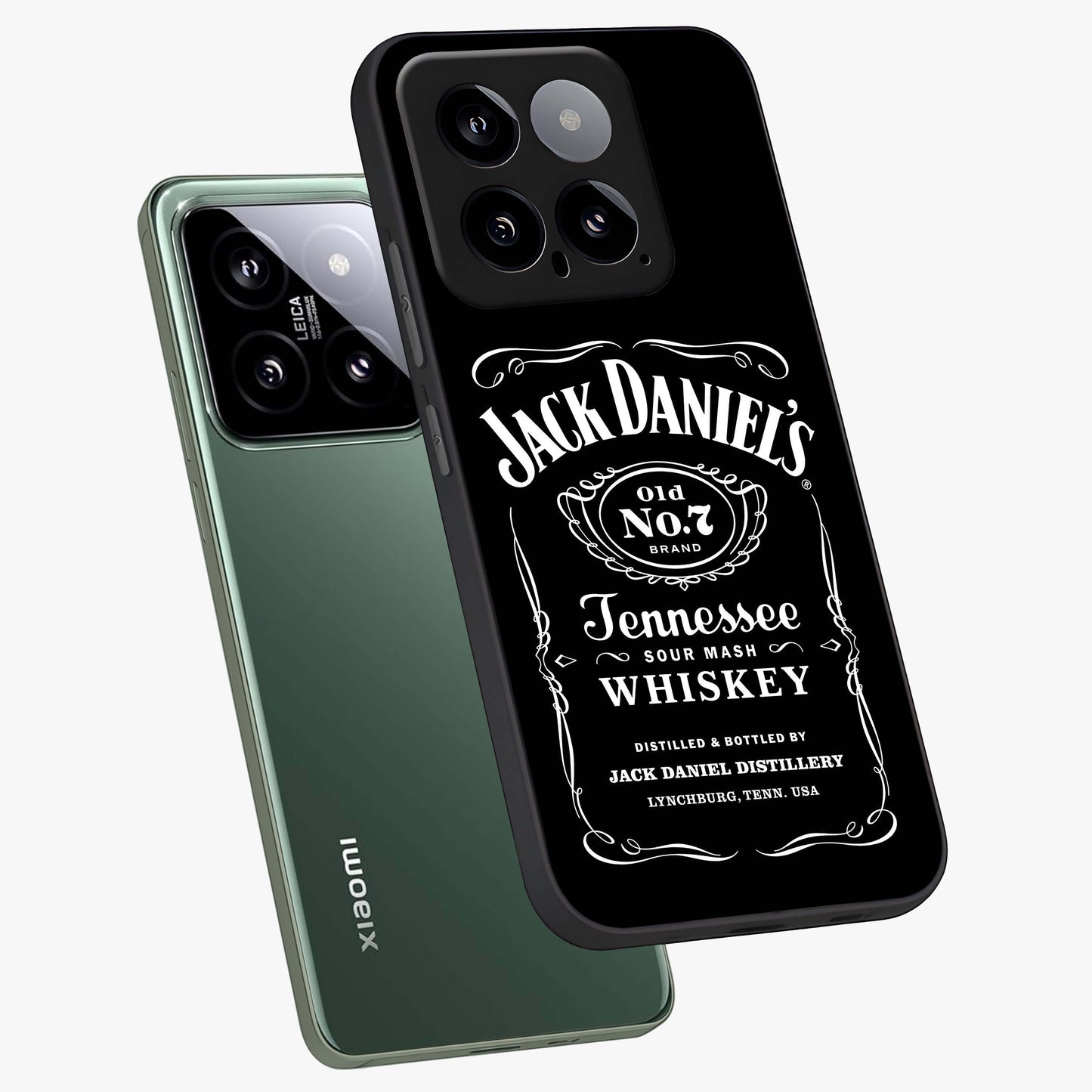 Vintage Whiskey Heritage Glass Case displayed in angled mockup highlighting retro beverage themed design with heritage aesthetic.