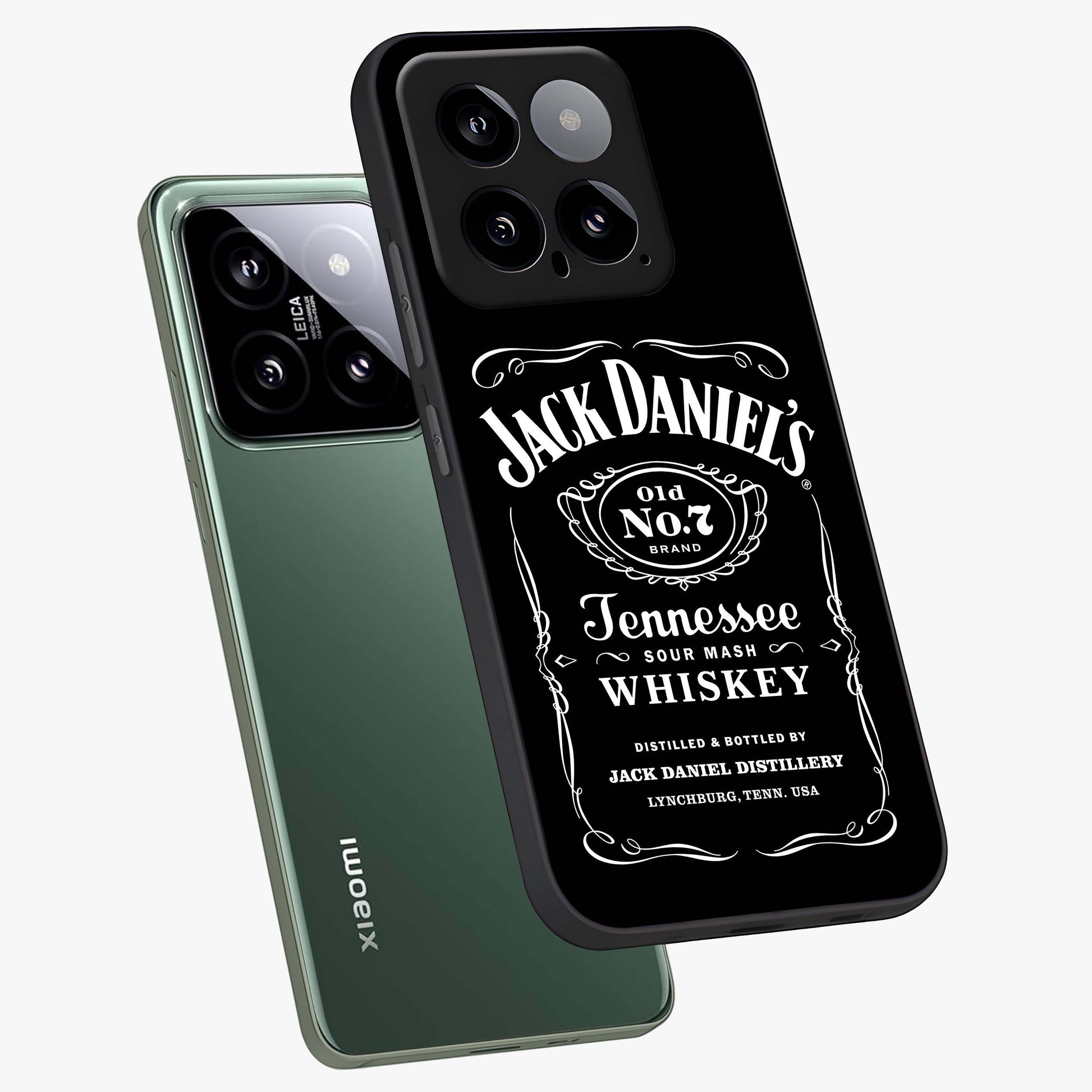 Vintage Whiskey Heritage Glass Case displayed in angled mockup highlighting retro beverage themed design with heritage aesthetic.