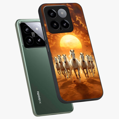 Wild Sunset Majesty Glass Case displayed in angled mockup highlighting vibrant sunset sky design with scenic aesthetic.