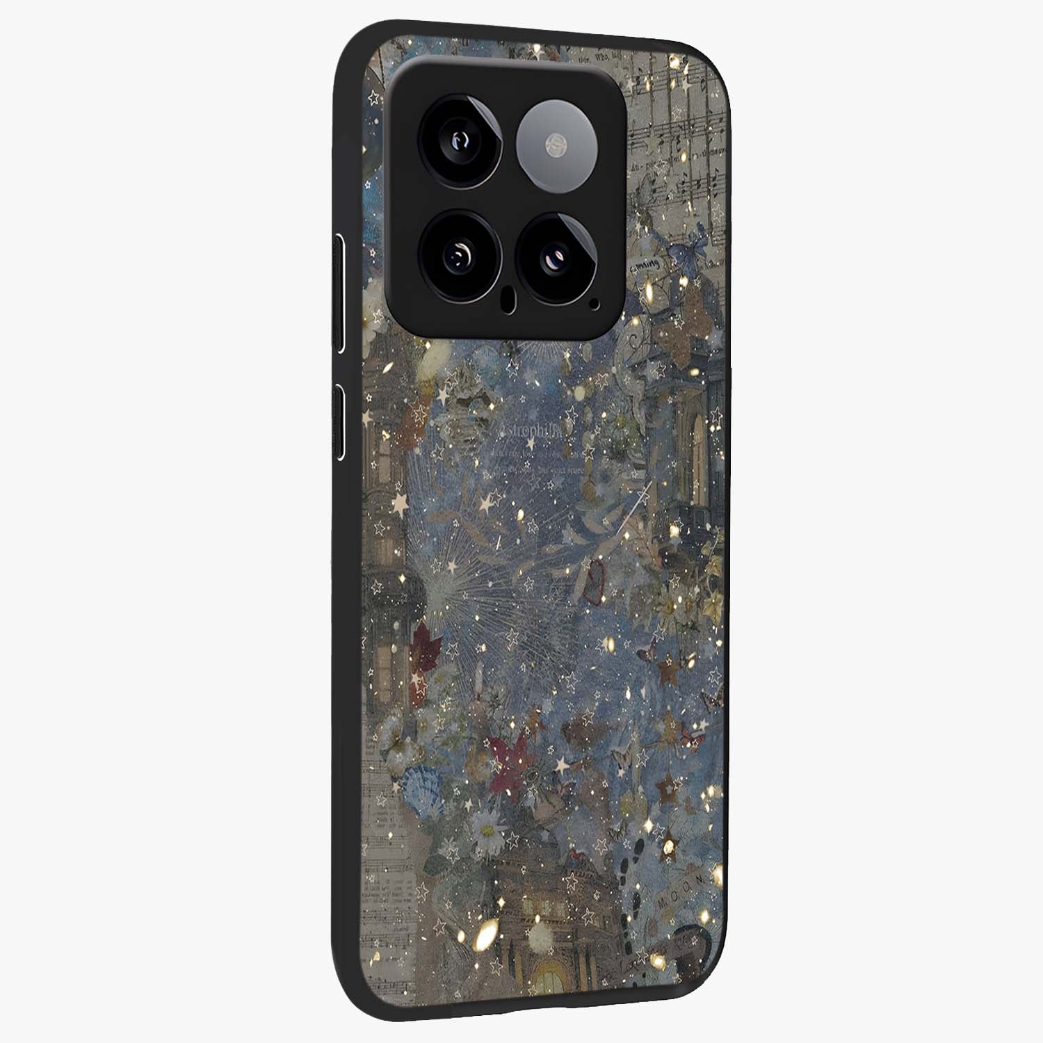 Aesthetic Astrolophia Glass Case upright view showcasing soft aesthetic theme with stylish modern look.