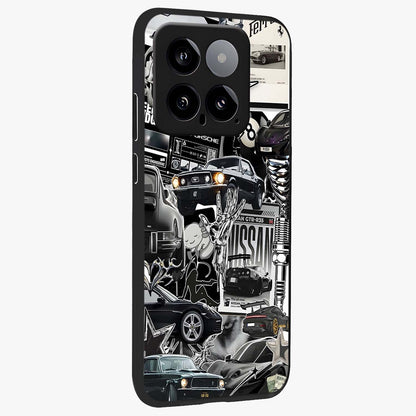 Aesthetic Dark Love Glass Case upright view showcasing dramatic romantic artwork with modern aesthetic style.