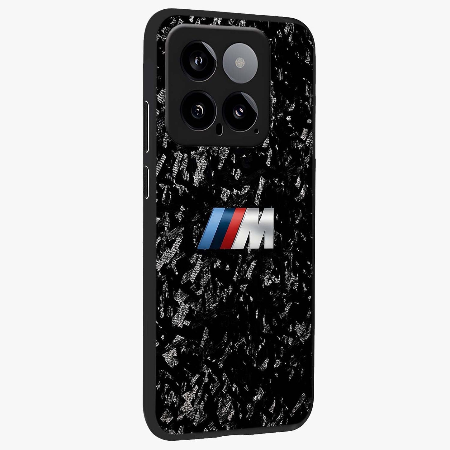 Carbon Speed Mark Glass Case upright view showcasing modern carbon speed graphic with bold automotive theme.