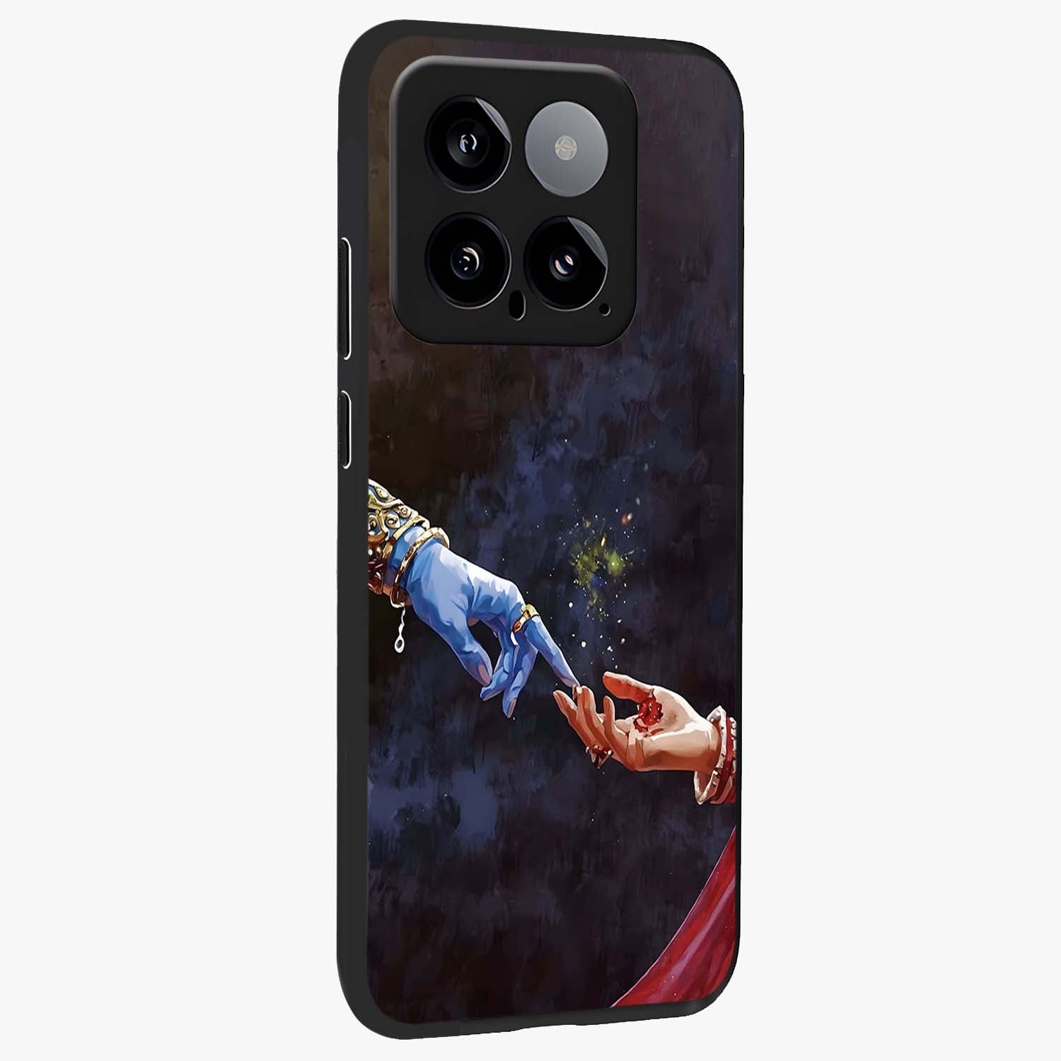 Divine Touch Eternal Glass Case upright view showcasing peaceful spiritual artwork with eternal divine theme.