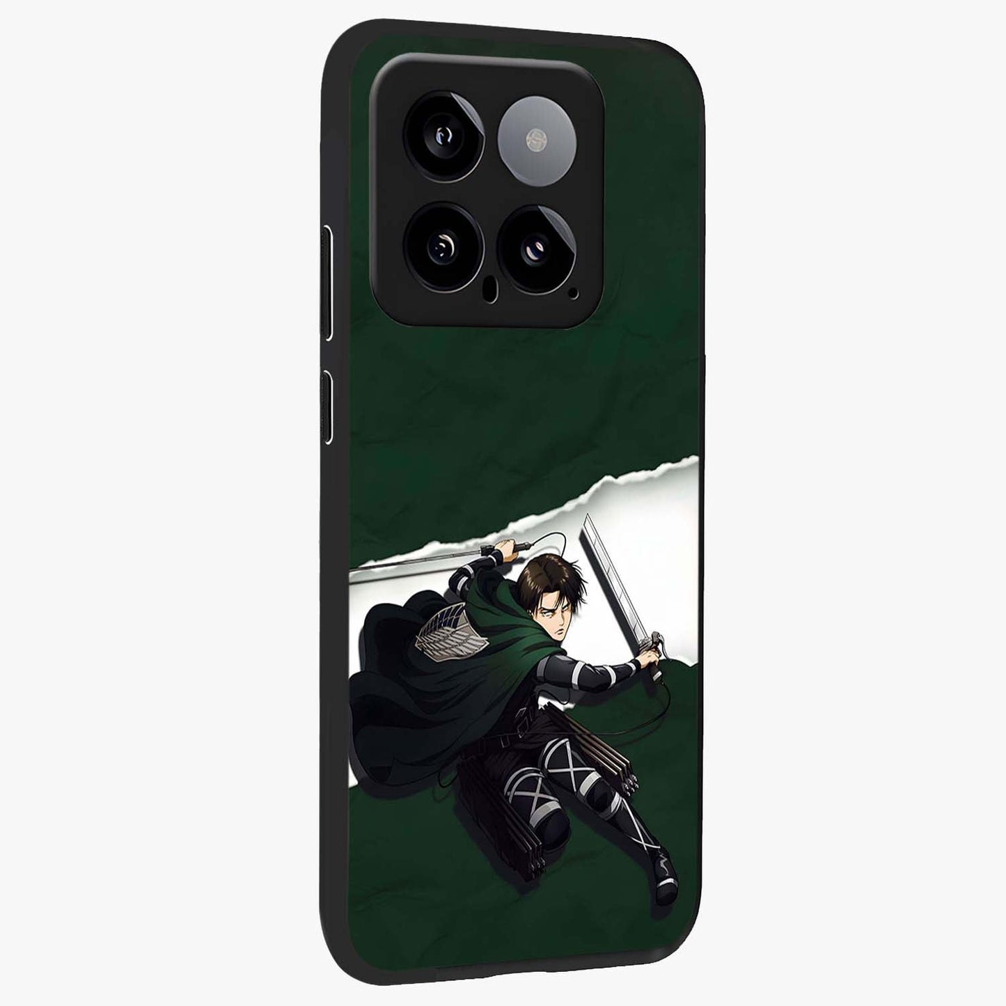 Emerald War Vanguard Glass Case upright view showcasing dramatic warrior artwork with bold fantasy theme.