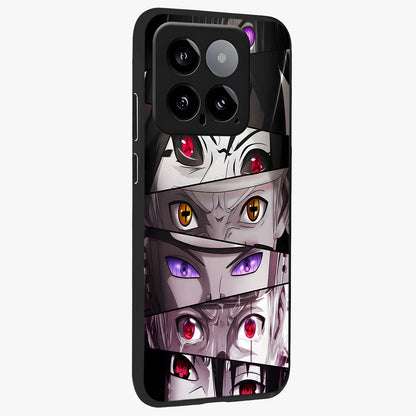 Eyes of Destiny Glass Case upright view showcasing symbolic eye artwork with dramatic artistic theme.