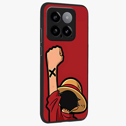 Luffy X Spirit Glass Case upright view showcasing striking anime artwork with adventurous character theme.