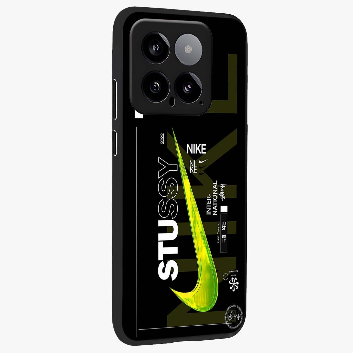 Neon Street Edition Glass Case upright view showcasing colorful neon artwork with modern street culture theme.