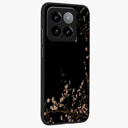 Petal Moon Light With Custom Name Glass Case upright view showcasing elegant floral moon artwork with personalized aesthetic.