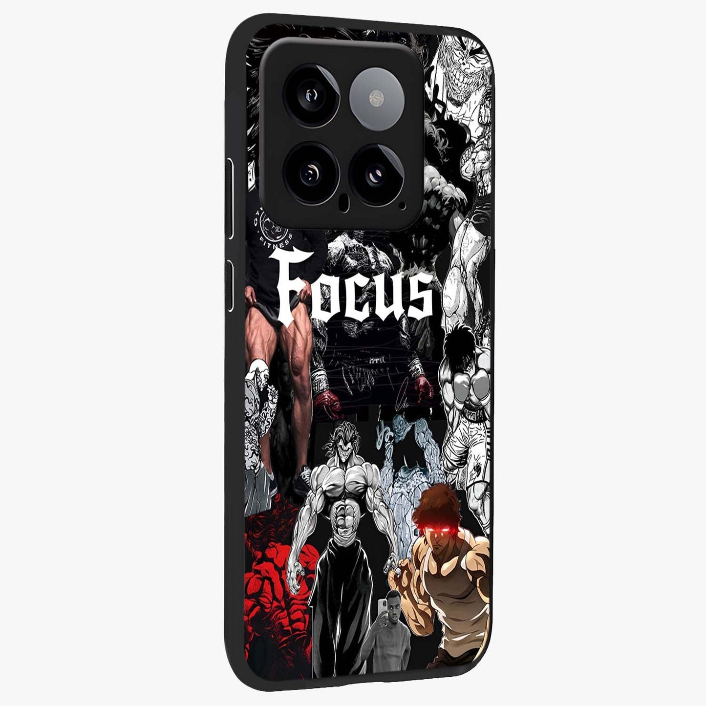 Relentless Power Focus Glass Case upright view showcasing strong inspirational artwork with powerful focus theme.