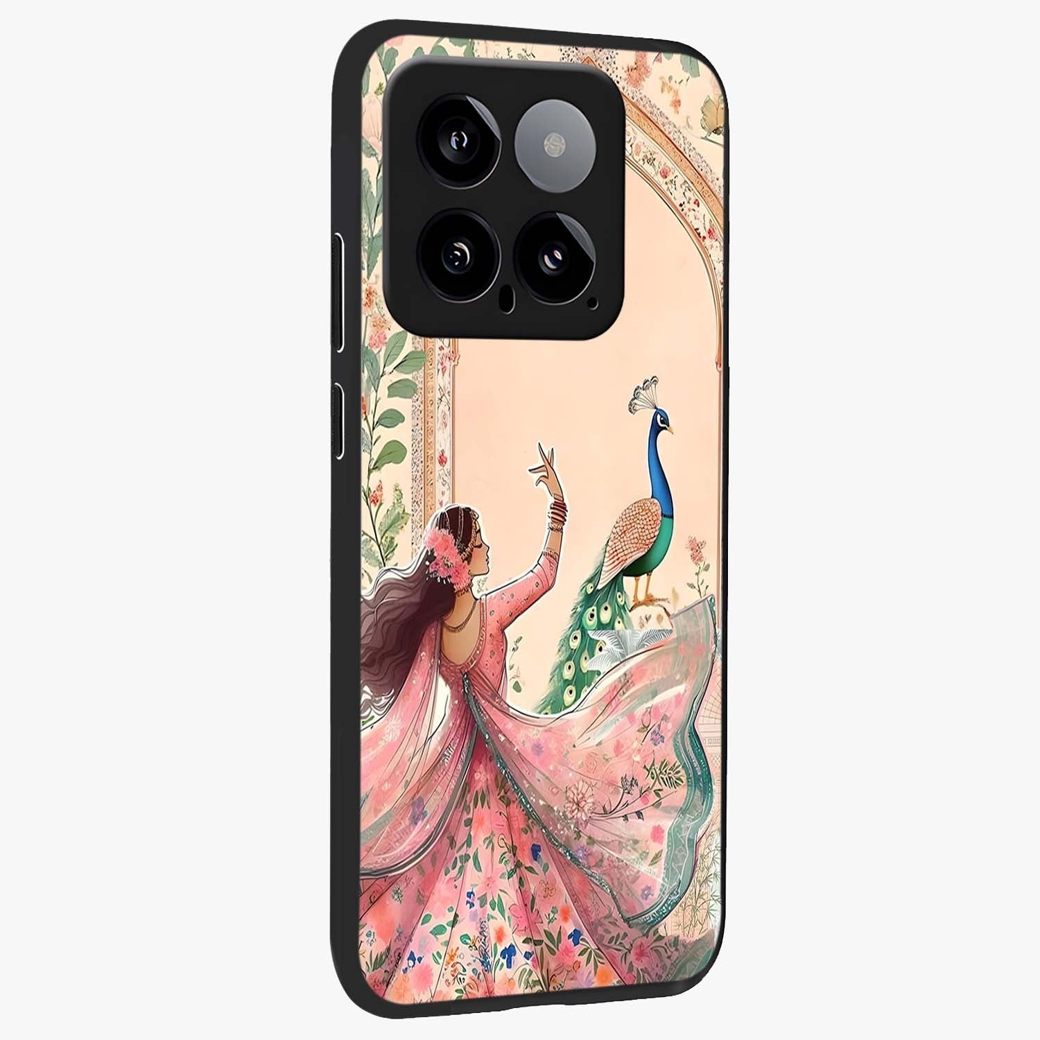 Royal Grace Muse Glass Case upright view showcasing stylish artistic artwork with sophisticated royal theme.