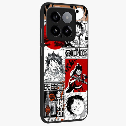 Strawhat Chaos Panels Glass Case upright view showcasing energetic anime artwork with bold adventure theme.