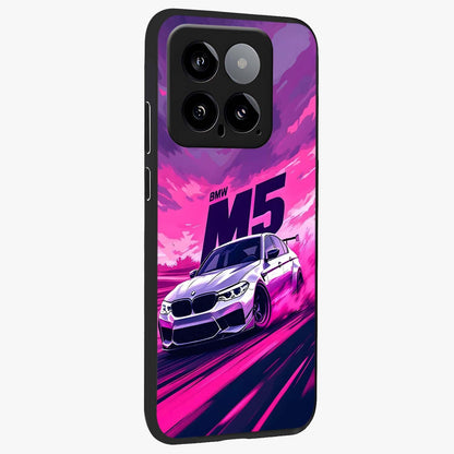 Velocity Drift Pulse Glass Case upright view showcasing powerful racing artwork with energetic motorsport theme.