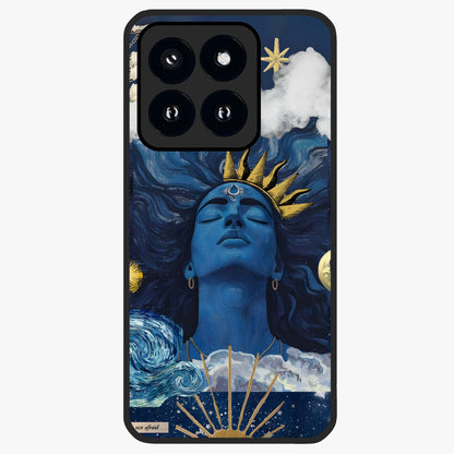 Aesthetic Lord Shiva Glass Case showing flat back view with divine Shiva artwork and glossy glass finish.