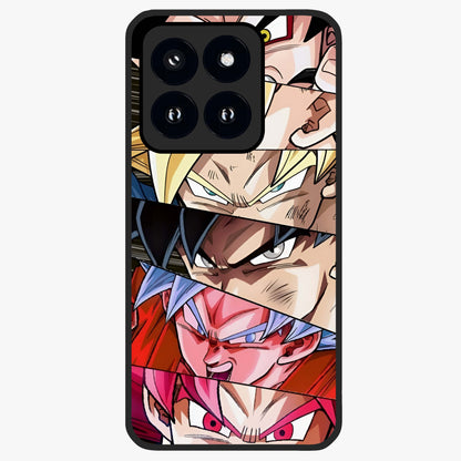 Anime Character Glass Case showing flat back view with vibrant anime artwork and glossy glass finish.