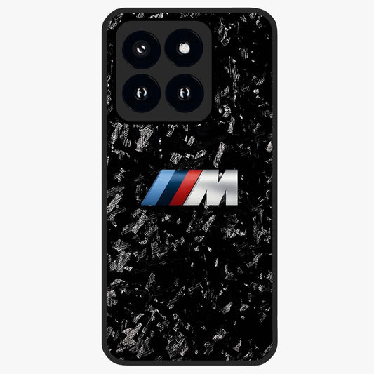 Carbon Speed Mark Glass Case showing flat back view with sporty carbon pattern artwork and glossy glass finish.