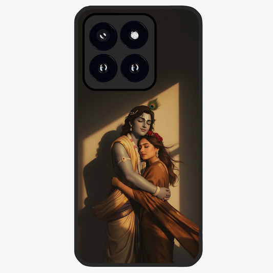 Divine Eternal Love Glass Case showing flat back view with spiritual love themed artwork and glossy glass finish.