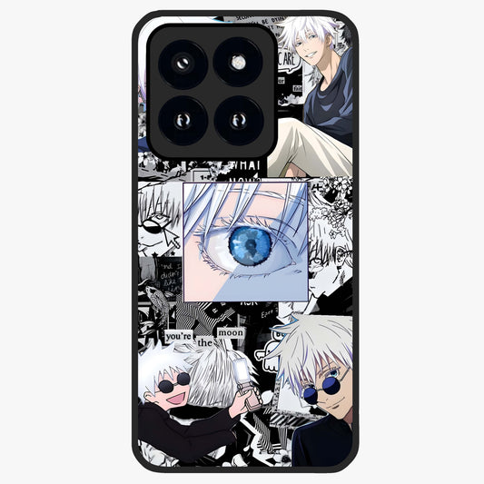 Infinity Sorcerer Chaos Glass Case showing flat back view with mystical sorcerer themed artwork and glossy glass finish.