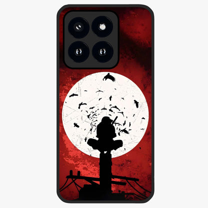 Itachi Limited Edition Naruto Anime Glass Case showing flat back view with iconic anime character artwork and glossy glass finish.