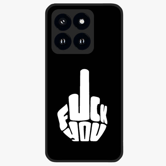 Rebel Mode On Glass Case showing flat back view with bold rebellious typography artwork and glossy glass finish.