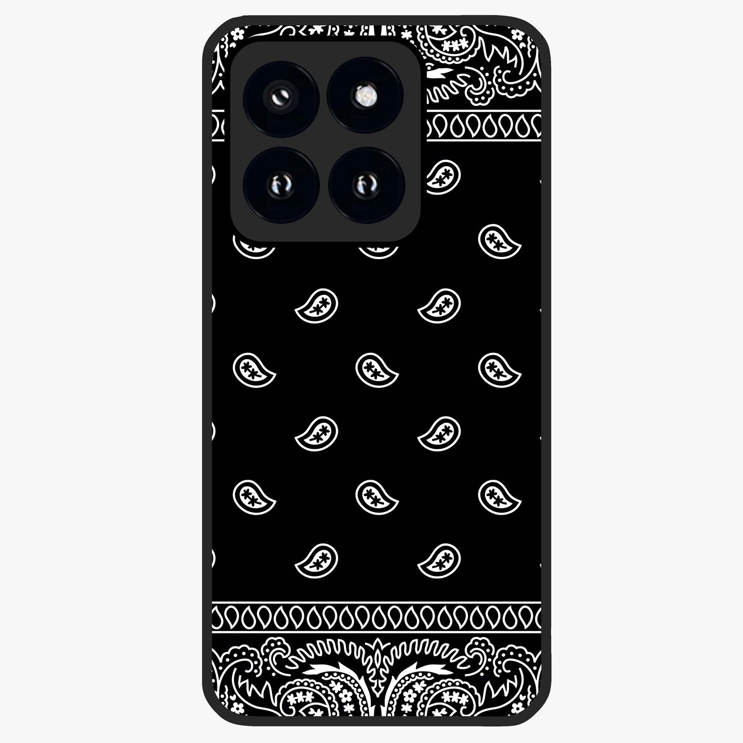 Retro Rebel Threads Glass Case showing flat back view with vintage street style artwork and glossy glass finish.