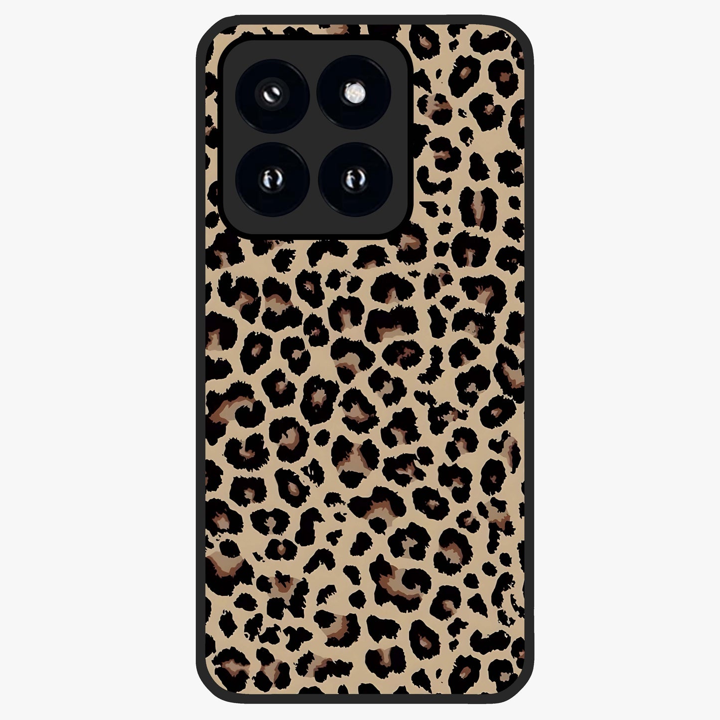 Savage Chic Pattern Glass Case showing flat back view with stylish patterned artwork and glossy glass finish.