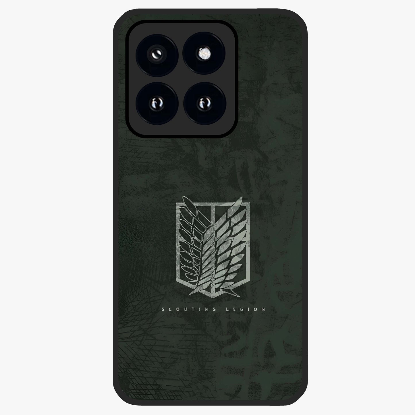 Wings Of Freedom Glass Case showing flat back view with symbolic wings artwork and glossy glass finish.