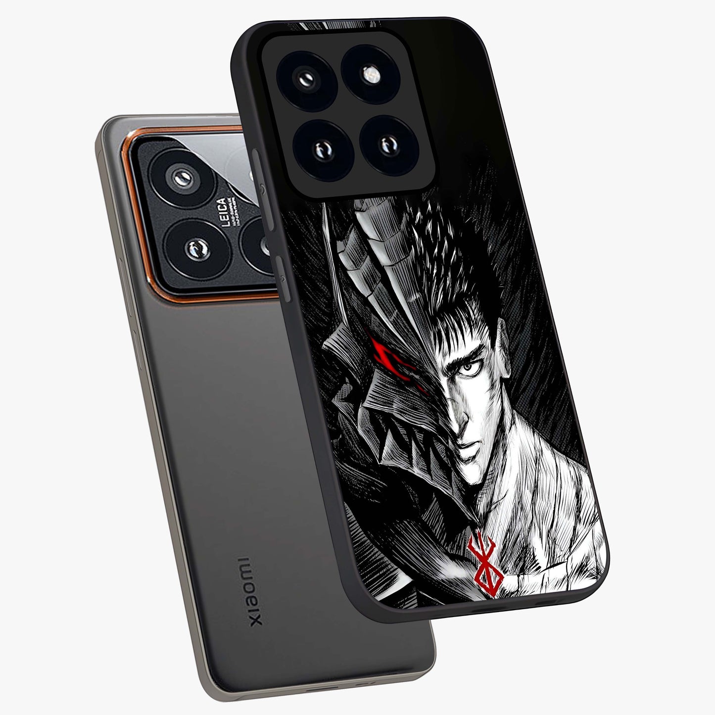 Berserker Blood Oath Glass Case displayed in angled mockup highlighting dark fantasy graphic design and powerful theme.