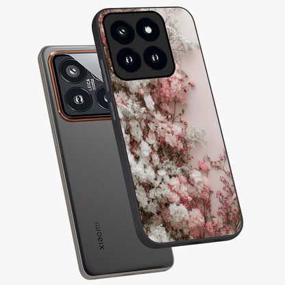 Blush Blossom Cloud Glass Case displayed in angled mockup highlighting soft cloud and blossom design with pastel aesthetic.