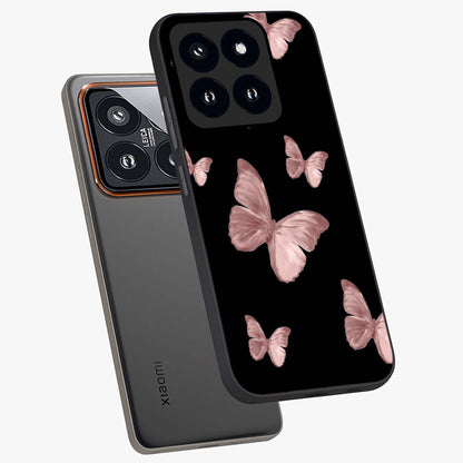 Butterfly Pattern Glass Case displayed in angled mockup highlighting delicate butterfly design and aesthetic pattern style.