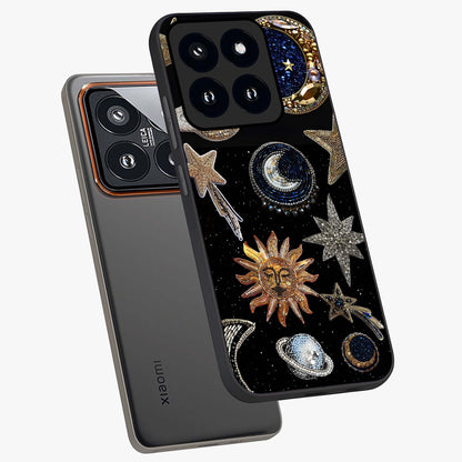 Celestial Gem Constellations Glass Case displayed in angled mockup highlighting gemstone inspired constellation design.