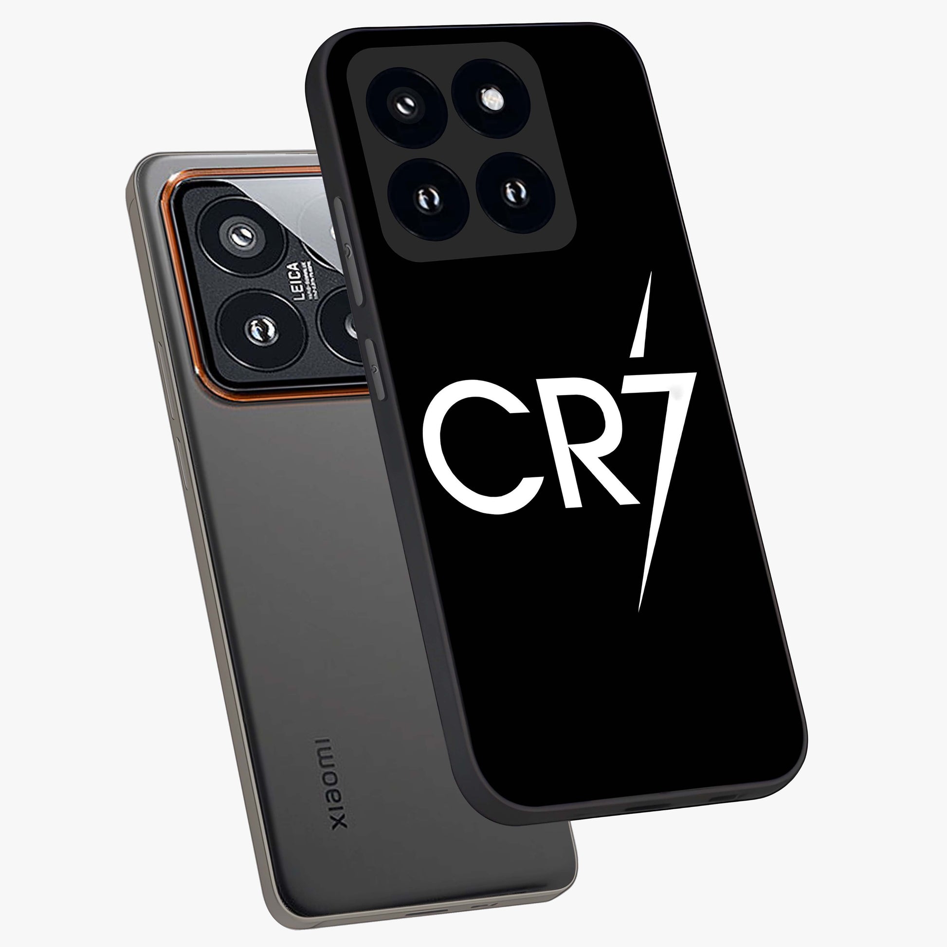 Cr7 Elite Strike Glass Case displayed in angled mockup highlighting powerful sports graphic with bold athletic theme.