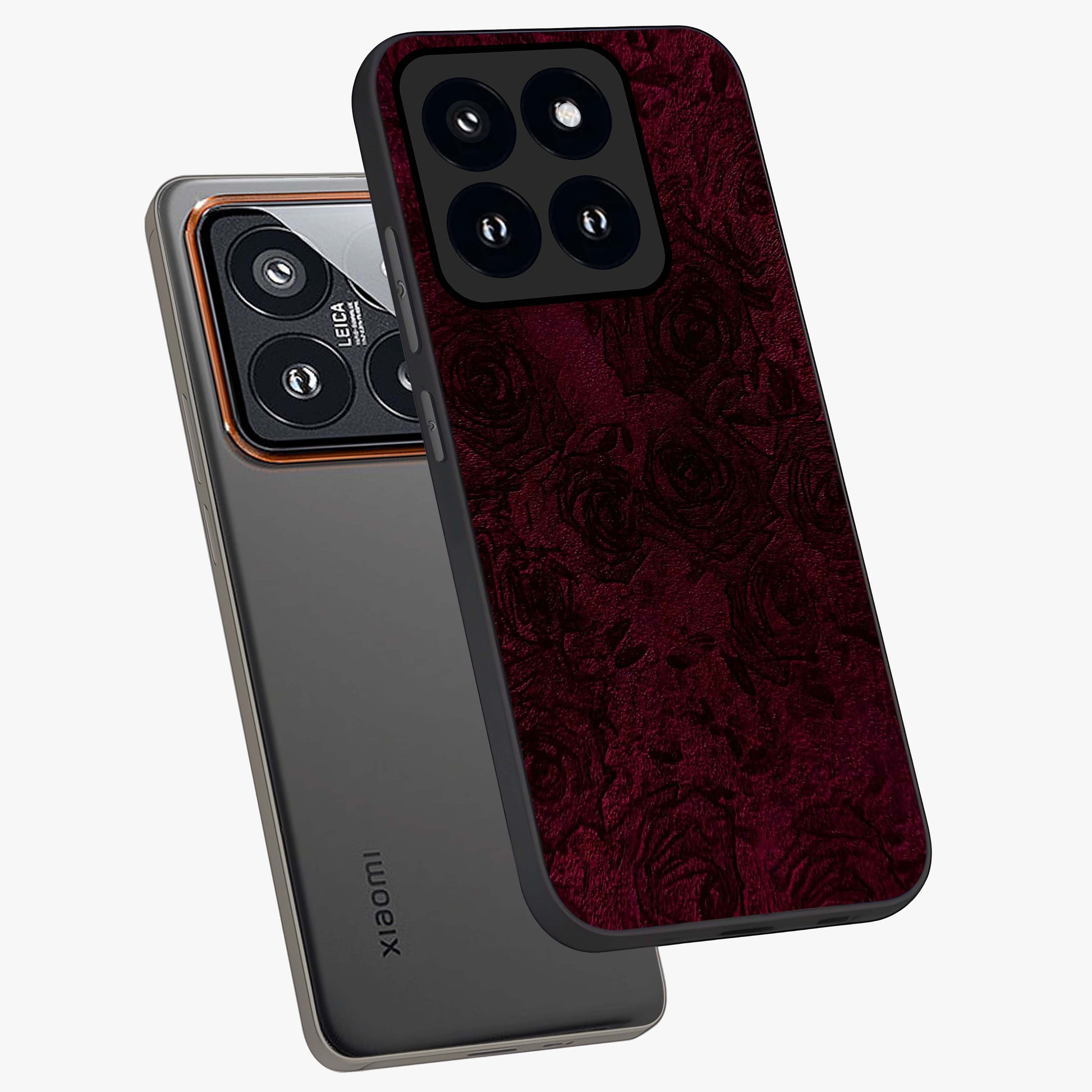 Crimson Fade Flow Glass Case displayed in angled mockup highlighting smooth gradient design with modern aesthetic style.