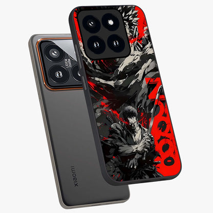 Demon Sword Resolve Glass Case displayed in angled mockup highlighting powerful demon sword illustration with dark fantasy aesthetic.