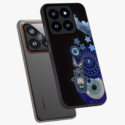 Galactic Charm Cluster Glass Case displayed in angled mockup highlighting luminous galaxy inspired design with dreamy aesthetic.