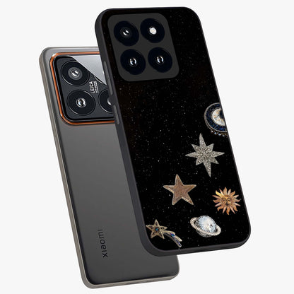 Galactic Charm Glow Glass Case displayed in angled mockup highlighting luminous galaxy inspired design with dreamy aesthetic.