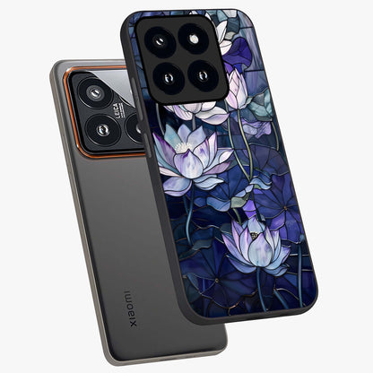 Gloss Petal Rush Glass Case displayed in angled mockup highlighting vibrant petal design with elegant floral aesthetic.