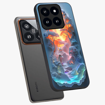 Glow Forest Portal Glass Case displayed in angled mockup highlighting mystical forest design with magical glowing aesthetic.