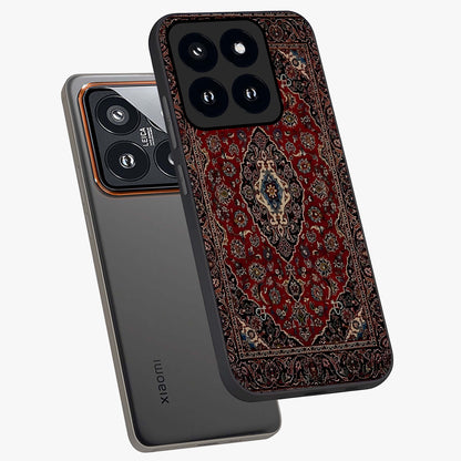 Heritage Carpet Royale Glass Case displayed in angled mockup highlighting intricate royal carpet design with heritage aesthetic.