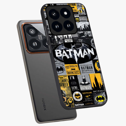 Knight Gotham Rise Glass Case displayed in angled mockup highlighting powerful knight silhouette design with dramatic aesthetic.