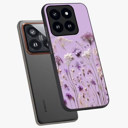 Lavender Blossom Dream Glass Case displayed in angled mockup highlighting dreamy lavender flower design with calming aesthetic style.