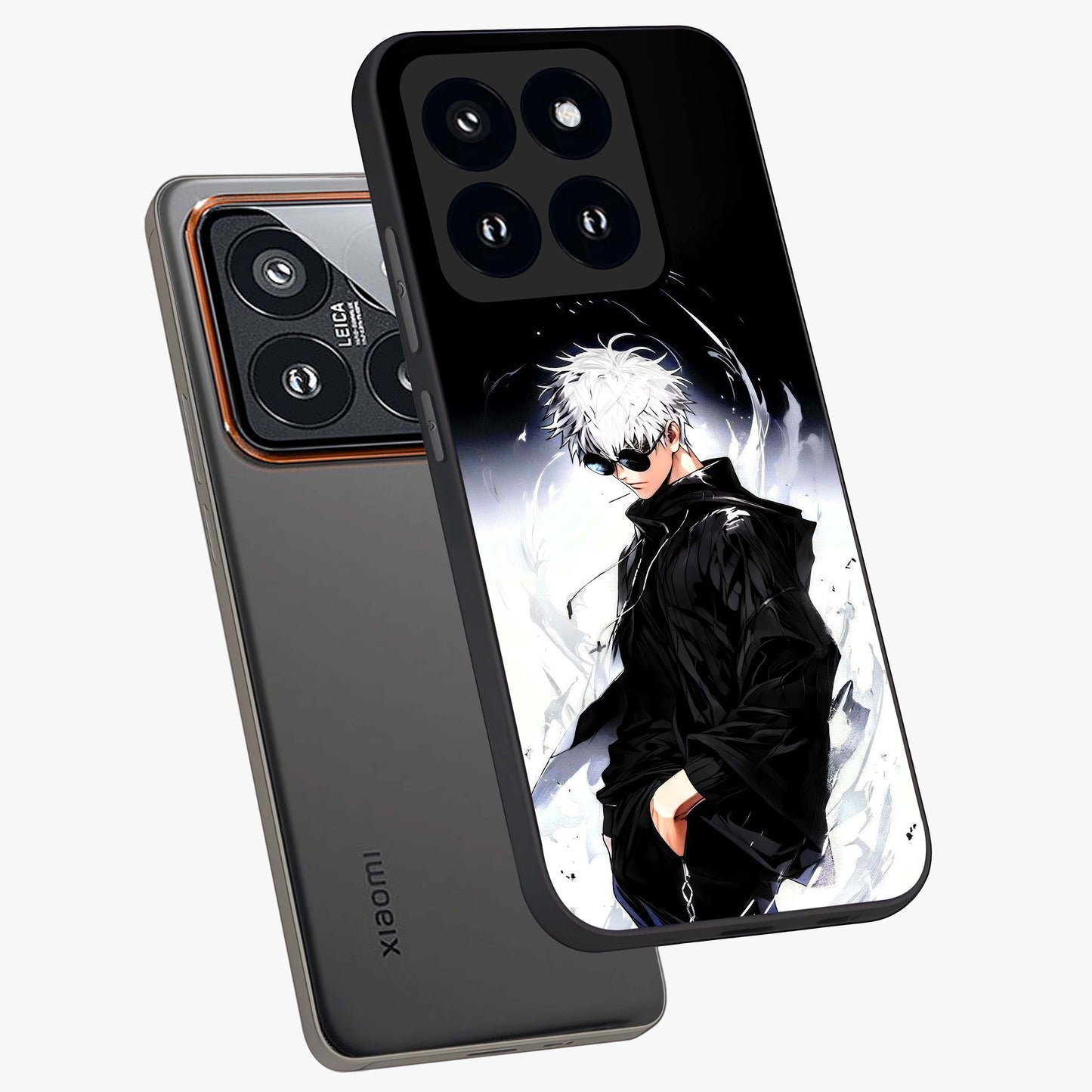 Limitless Shadow King Glass Case displayed in angled mockup highlighting dramatic dark hero design with intense aesthetic.