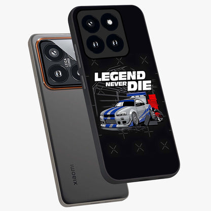Midnight Racing Legacy Glass Case displayed in angled mockup highlighting dynamic automotive design with bold midnight aesthetic.