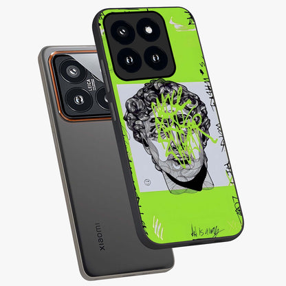 Neo Graffiti Rebellion Glass Case displayed in angled mockup highlighting urban street art design with rebellious aesthetic.