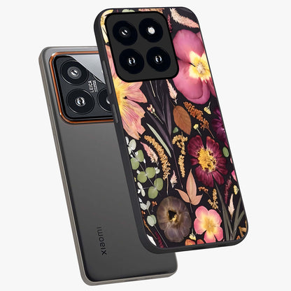 Petal Dream Tapestry Glass Case displayed in angled mockup highlighting decorative petal pattern with elegant botanical aesthetic.