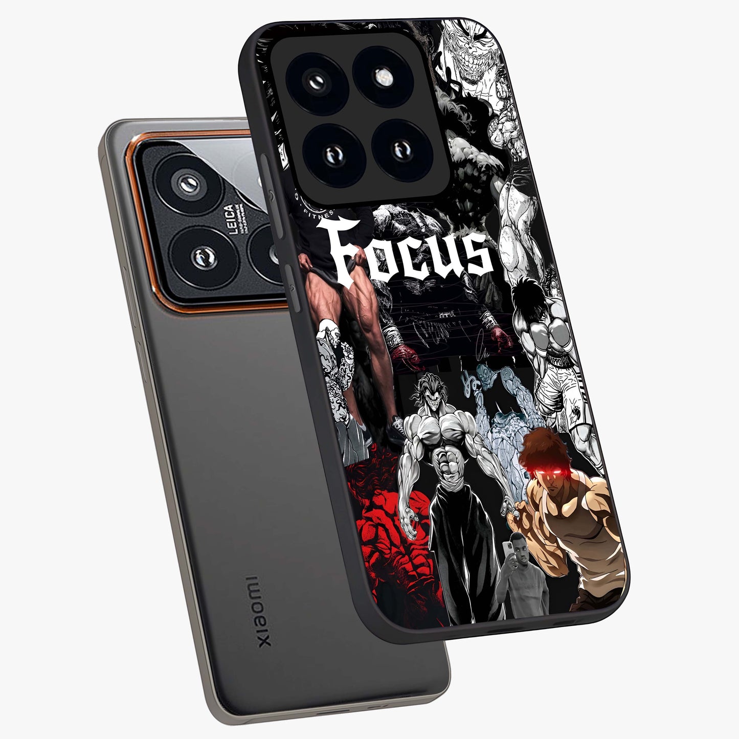 Relentless Power Focus Glass Case displayed in angled mockup highlighting bold statement design with modern aesthetic style.